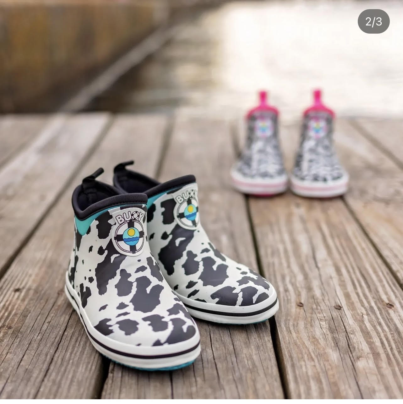Buoy Boots Cow Print