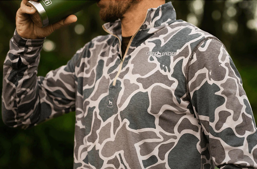 Over Under Core Layer 1/4 Zip Pullover Duck Camo