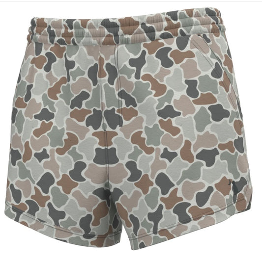 Local Girl Volley Shorts - Forest Camo Flora