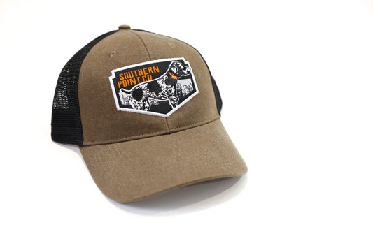 Southern Point Patch Trucker Hat - Brown/Black
