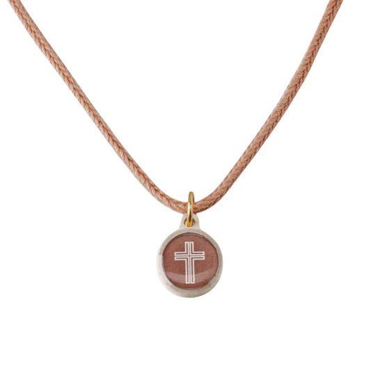 Tap To Pray Survivor Series Necklace - Mocha/Cross