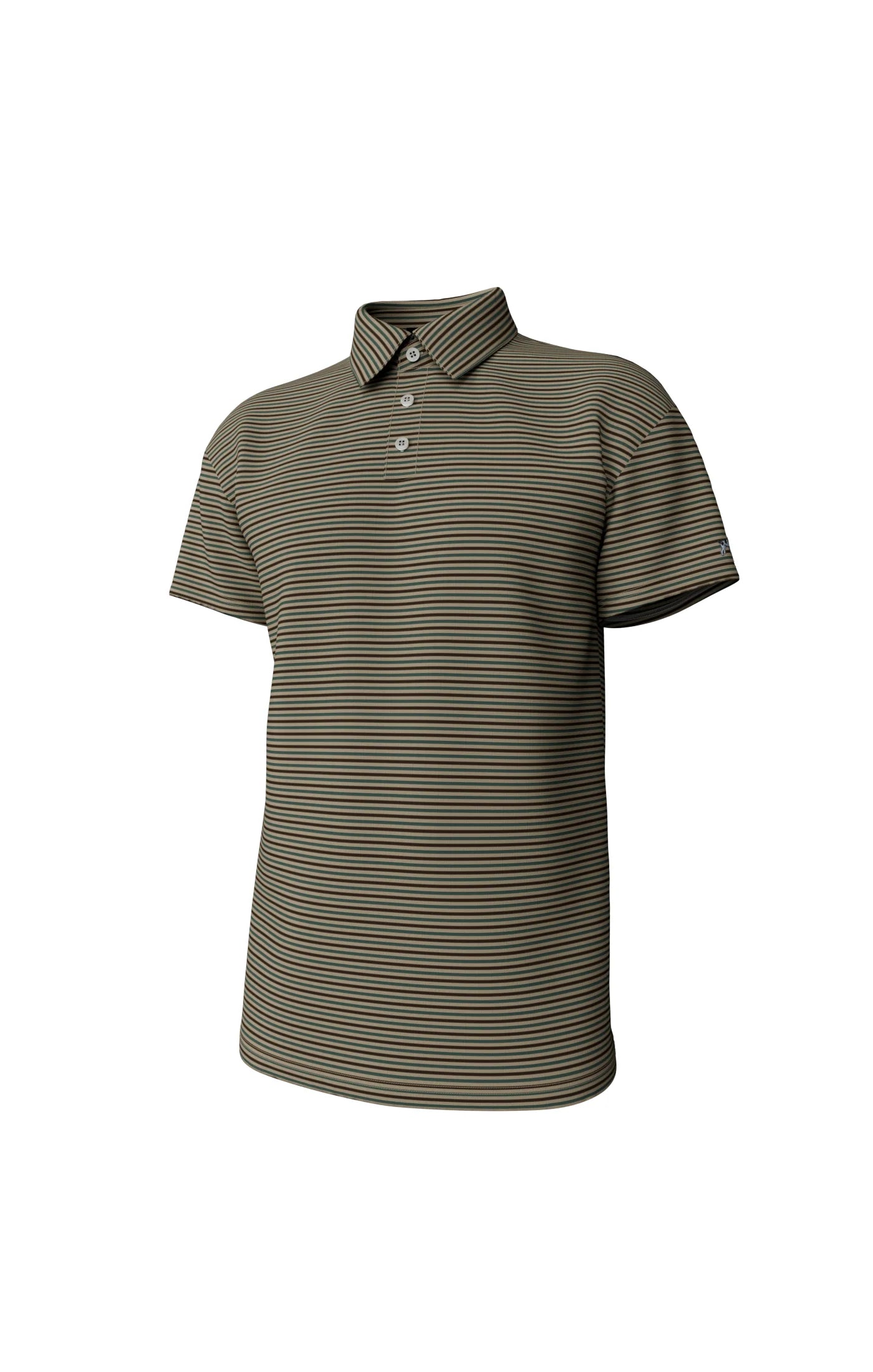 Southern Point Humphrey Stripe Performance Polo -Gunstock Stripe