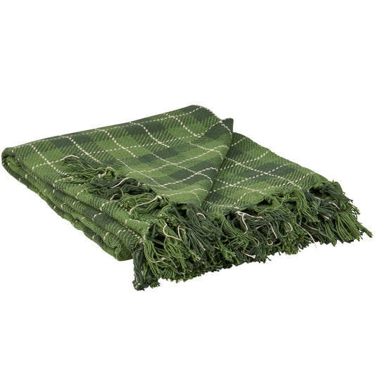 PBK Green Tartan Throw Blanket