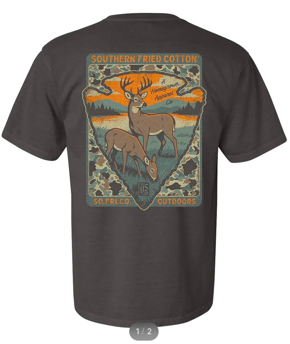 SoFriCo Buck And Doe Youth Tshirt - Pepper