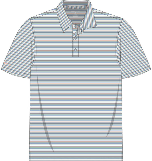 SSCO Tybee Stripe Polo - Amberjack