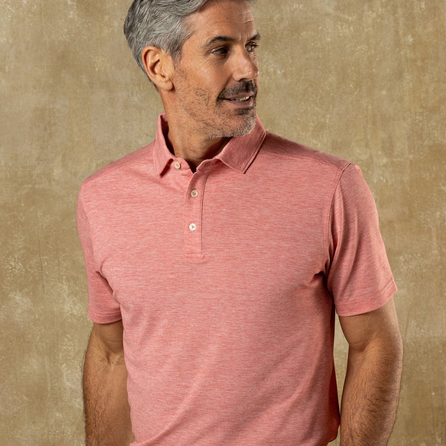 Duck Head Summerford Performance Pique Polo - Classic Red Heather