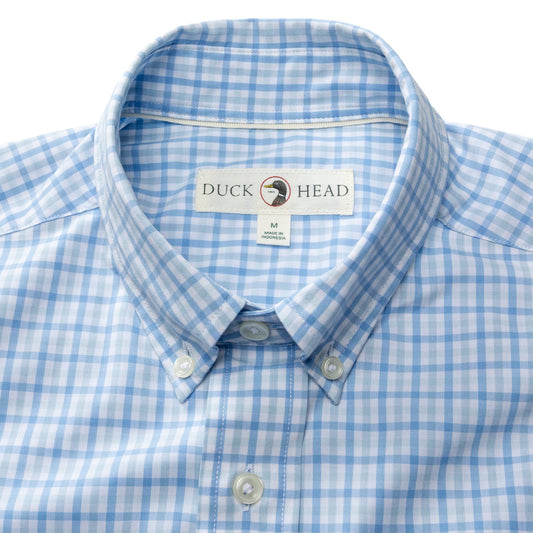 Duck Head Performance Poplin Sport Shirt - Sky Blue