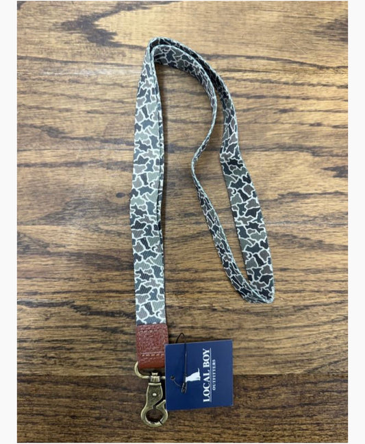 Local Boy Long Lanyard - Dog & Moon Camo