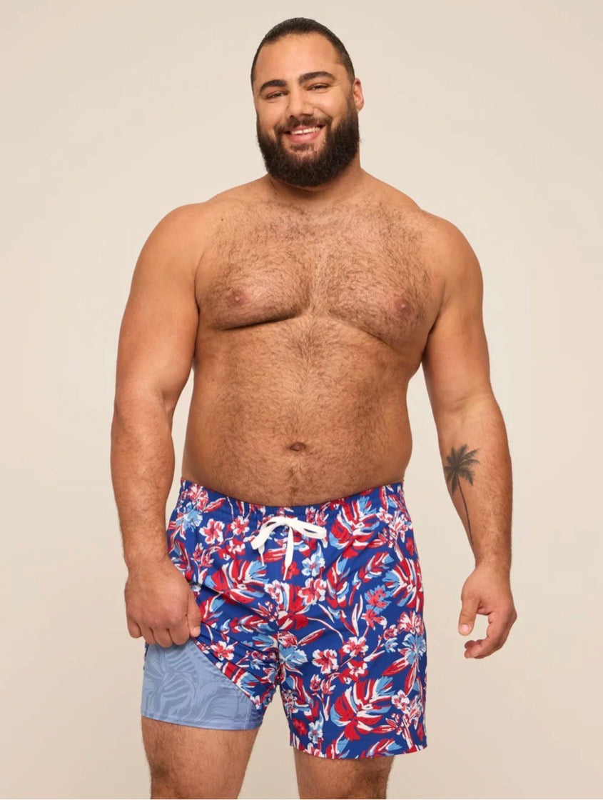 Chubbies Lined Classic Swim Trunk The Star Spangled Blooms