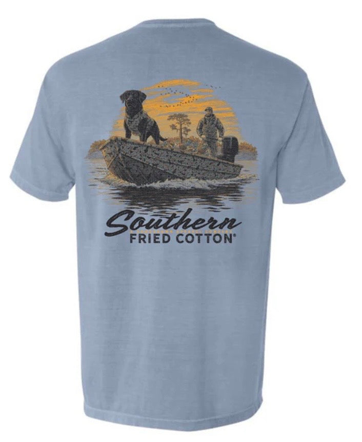 SoFriCo Men’s SS Tshirt Marsh Guide - Ice Blue