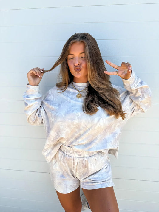 BIRDIE The Butter Camo Set in Vanilla Cream