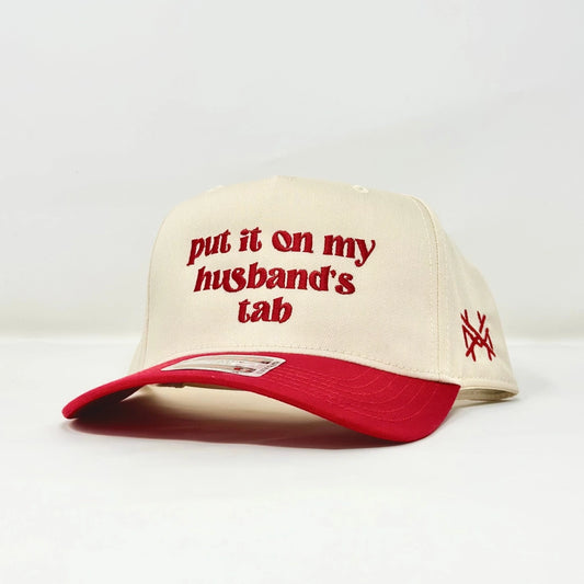 MHC "Put It On my Husband's Tab" Hat - Red/Natural Otto
