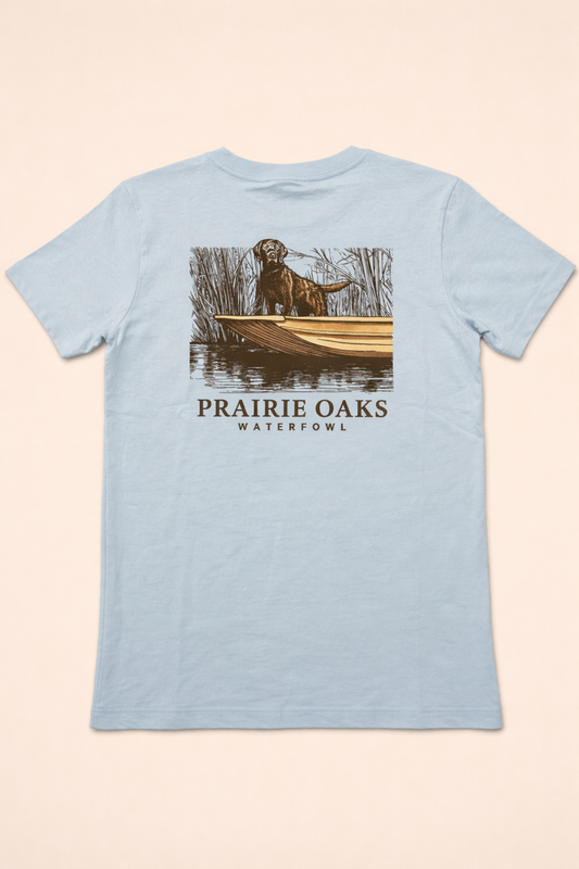Prairie Oaks Youth Co-Caption SS Tee - Cool Blue