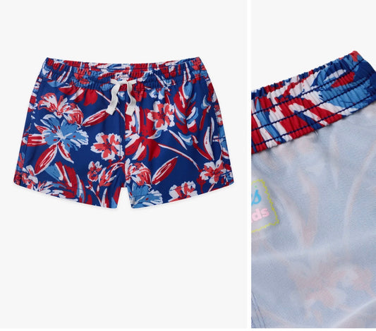 Chubbies Youth Classic Swim Trunk The Lil Star Spangled Blooms