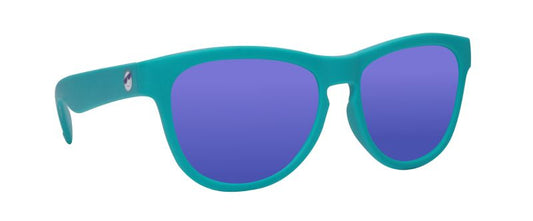 Mini Shades Classic (Age 8-12) Totally Teal Polarized Purple Mirror