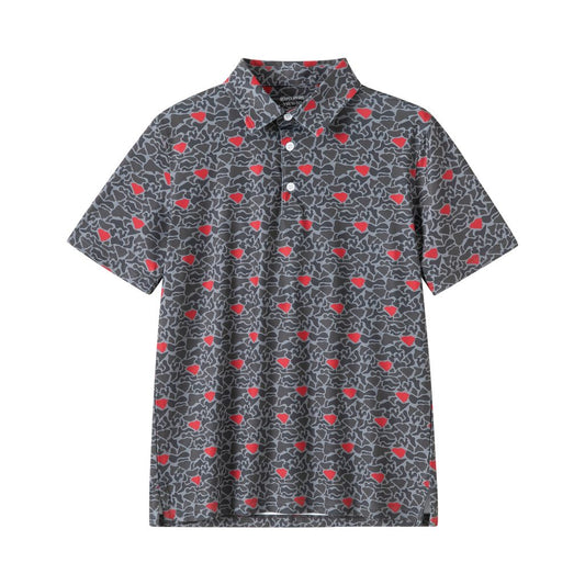 Meripex Performance polo SC Camo Rooster - Garnet/Black