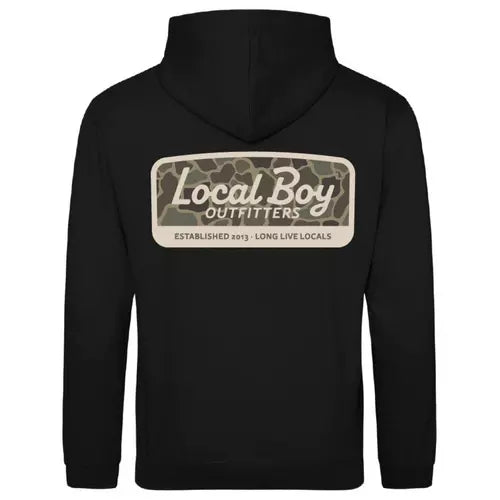 Local Boy Youth Brush Camo Mark Hoodie- Black