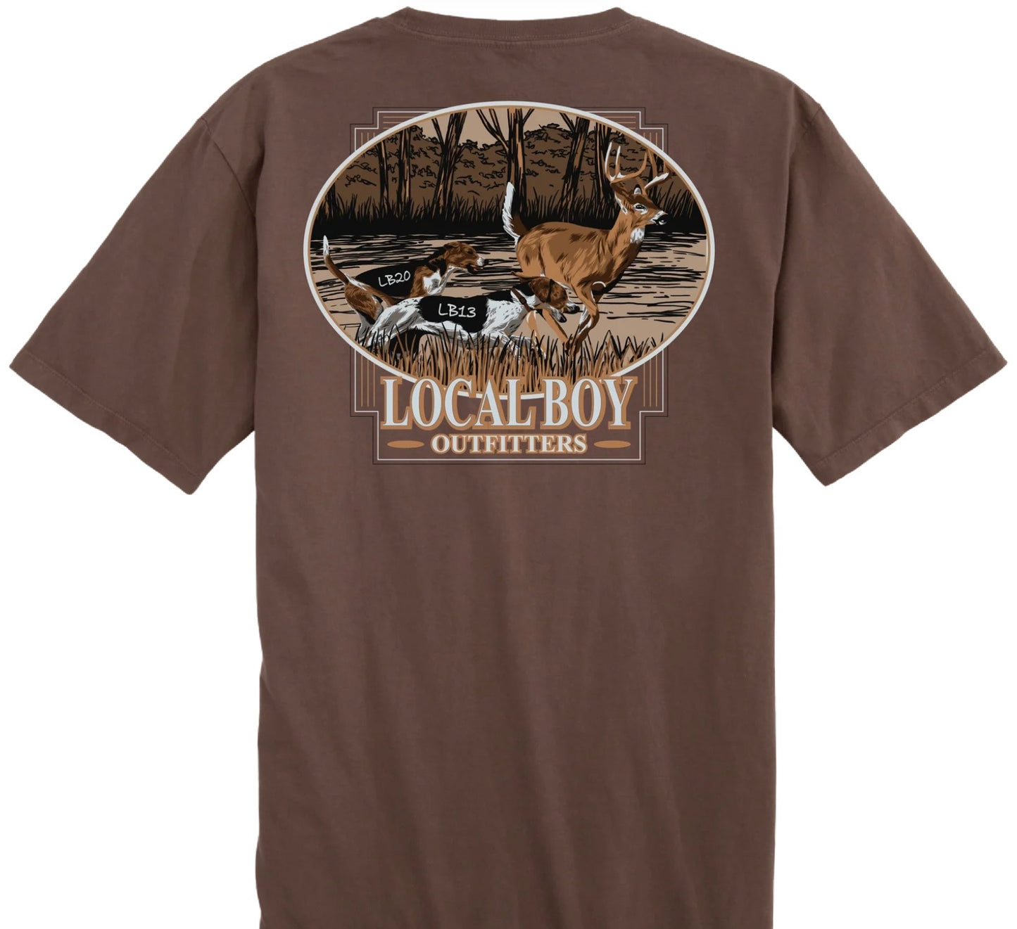 Local Boy Deer Drive SS Tee - Espresso