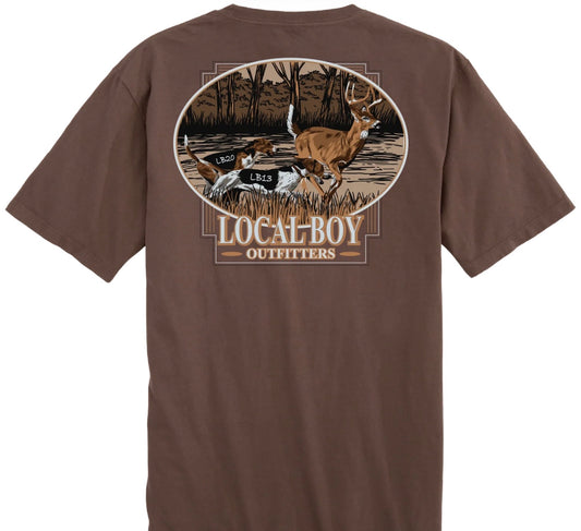 Local Boy Deer Drive SS Tee - Espresso