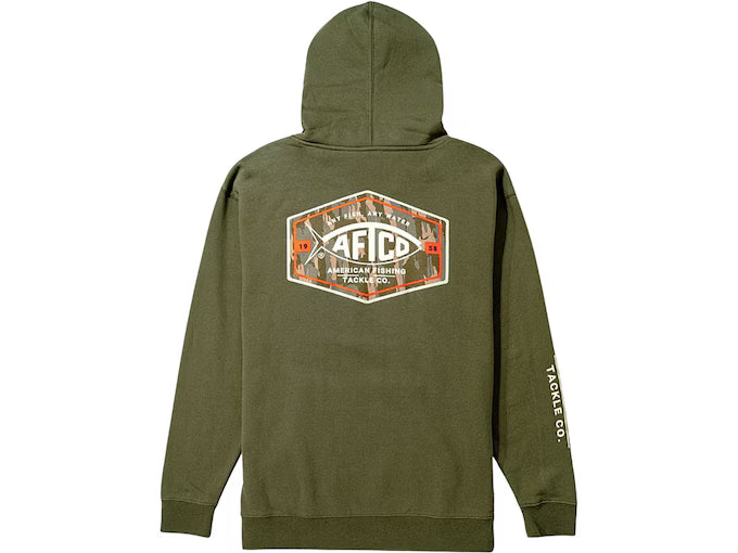 Aftco Men's Emblem Hoodie - Army green