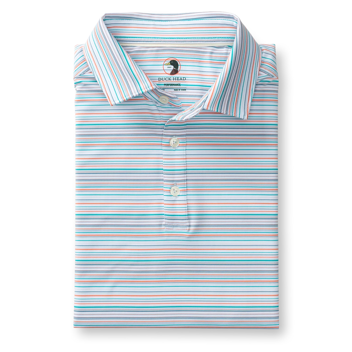 Duck Head Long Drive Performance Polo - Sky Blue