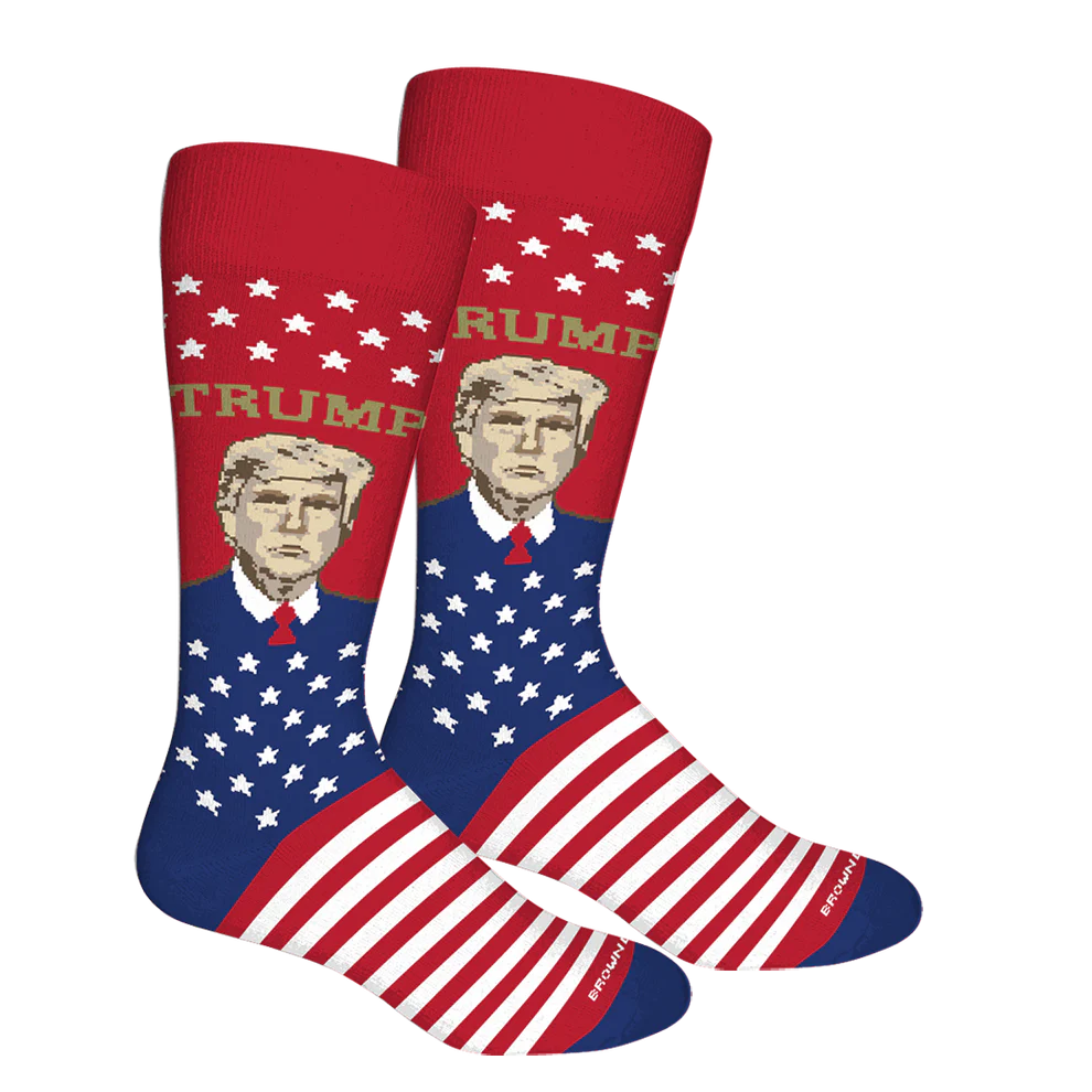 Brown Dog Race to the Whitehouse Socks - Trump