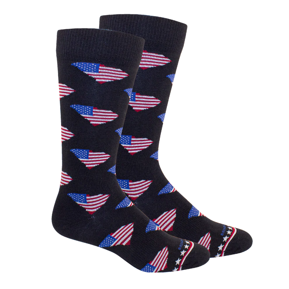 Brown Dog Socks South Carolina USA - Navy