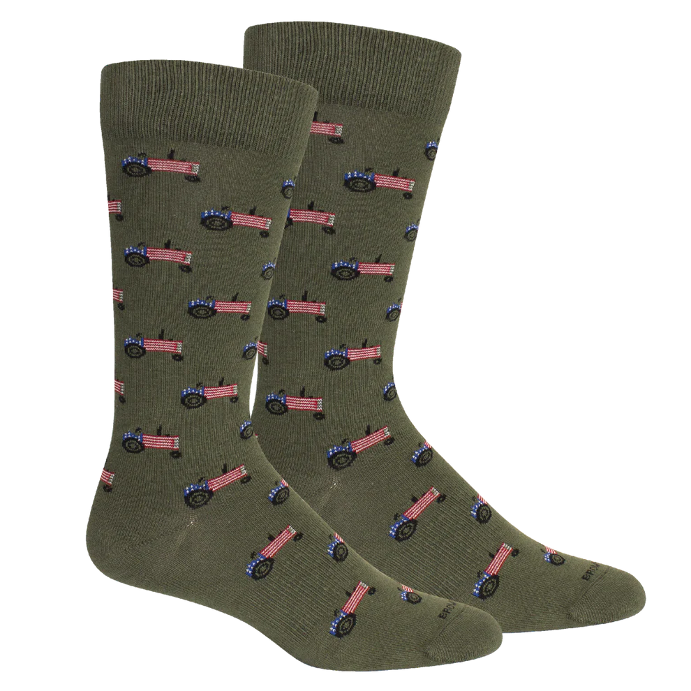 Brown Dog Socks - Farm America Sage