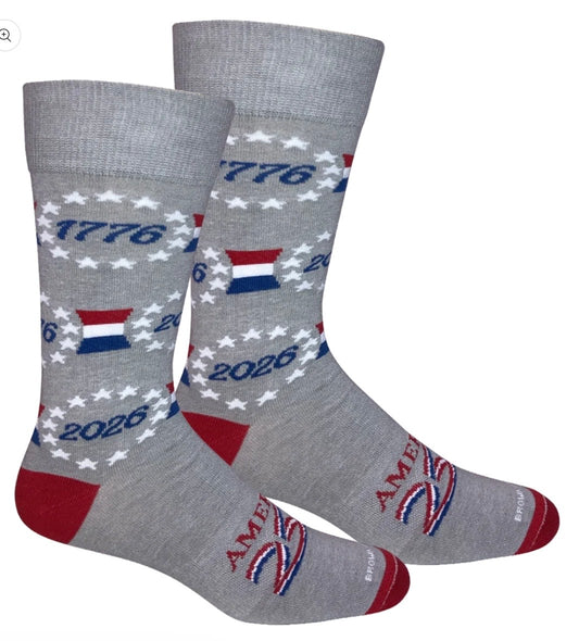 Brown Dog Betsy Dates Socks - Grey Heather
