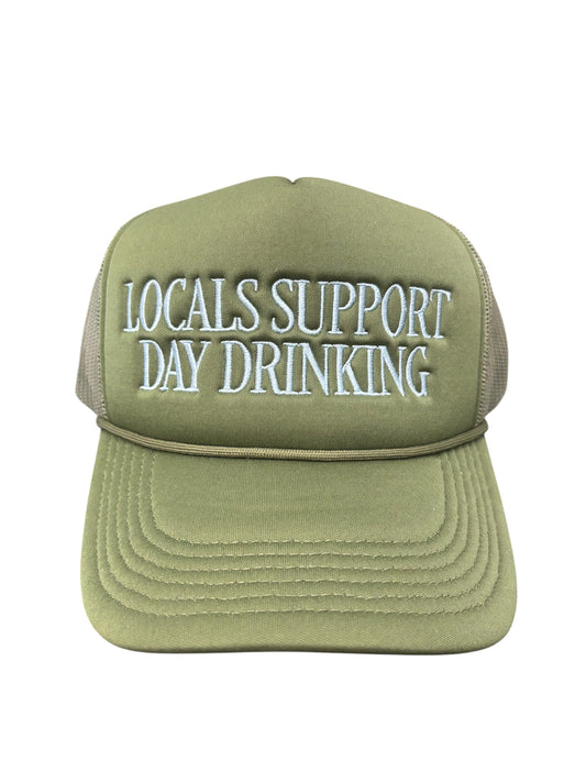 Local Girl Day Drinker Foam Trucker Hat - Pine