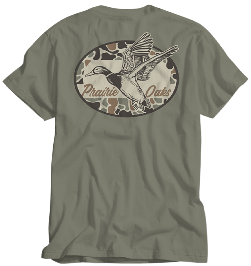 Prairie Oaks Duck Camo Tee - Graphite