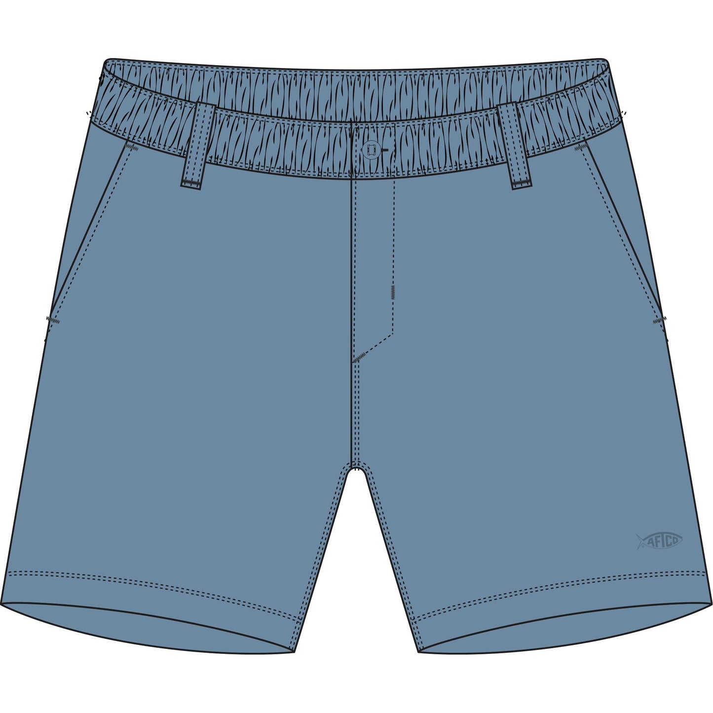 Aftco Landlocked Shorts - Blue Shadow
