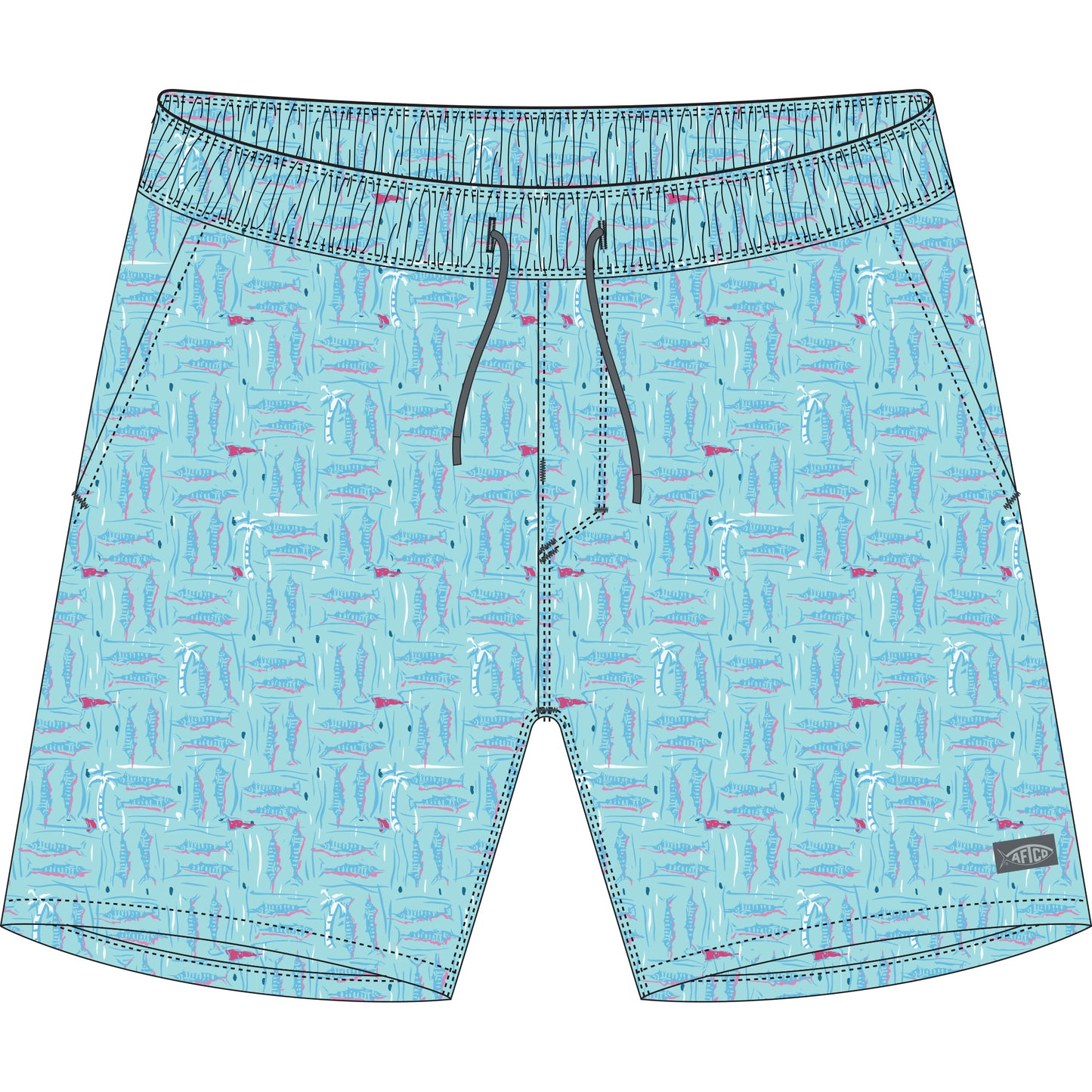 Aftco Strike Swim Shorts - Shoreline Blue