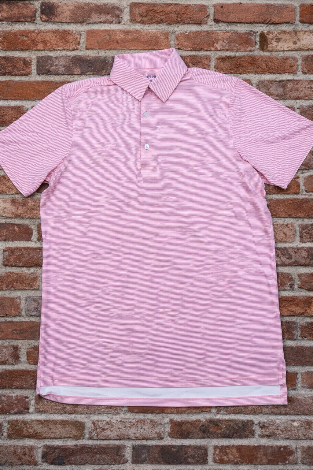 Meripex Mens Micro Polo - Pink/White
