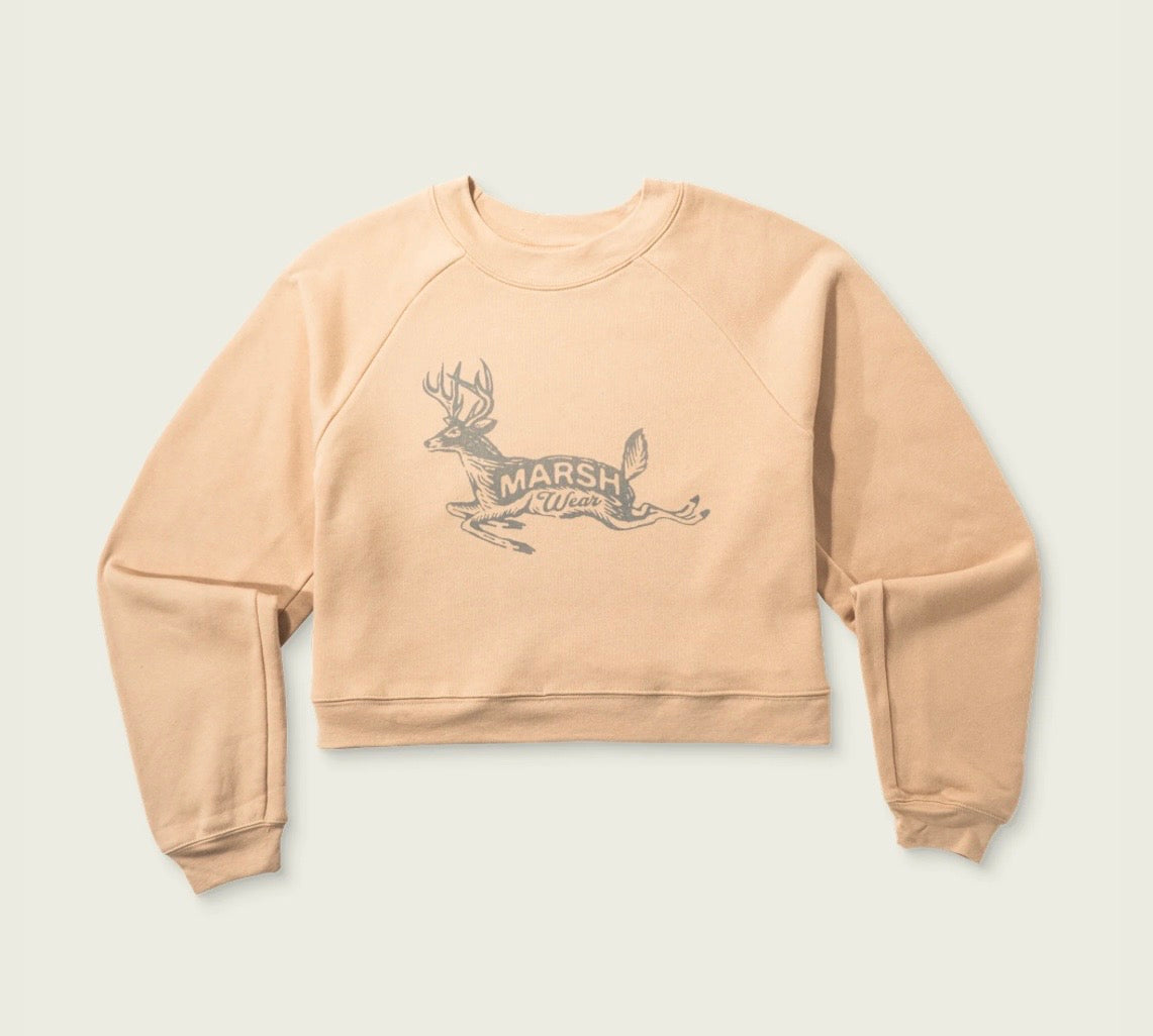 Marsh Wear Women’s Woodland Crew - Sand Dune Heather