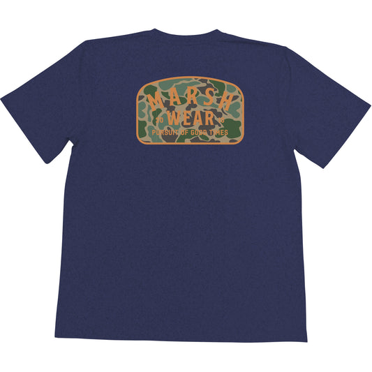 Marsh Wear Youth Alton Camo T-Shirt Navy Heather