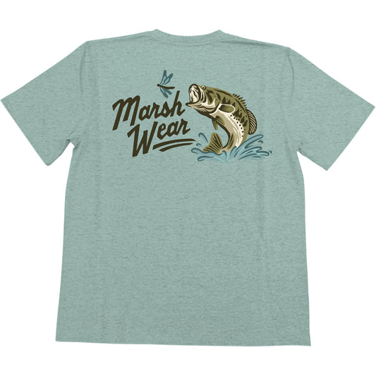 Marsh Wear Youth Heritage Bass Tshirt - Agate Heather