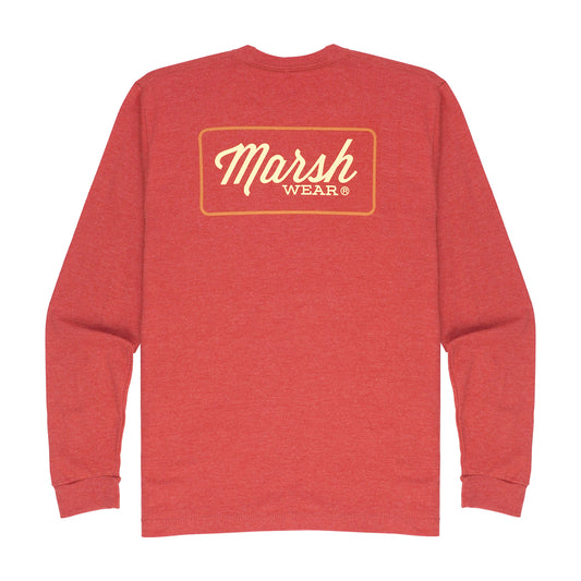 Marsh Wear Youth Script L/S Tee - Salmon Heather