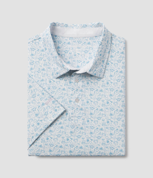 SSCO Biggest Fan Printed Polo - Powder Blue