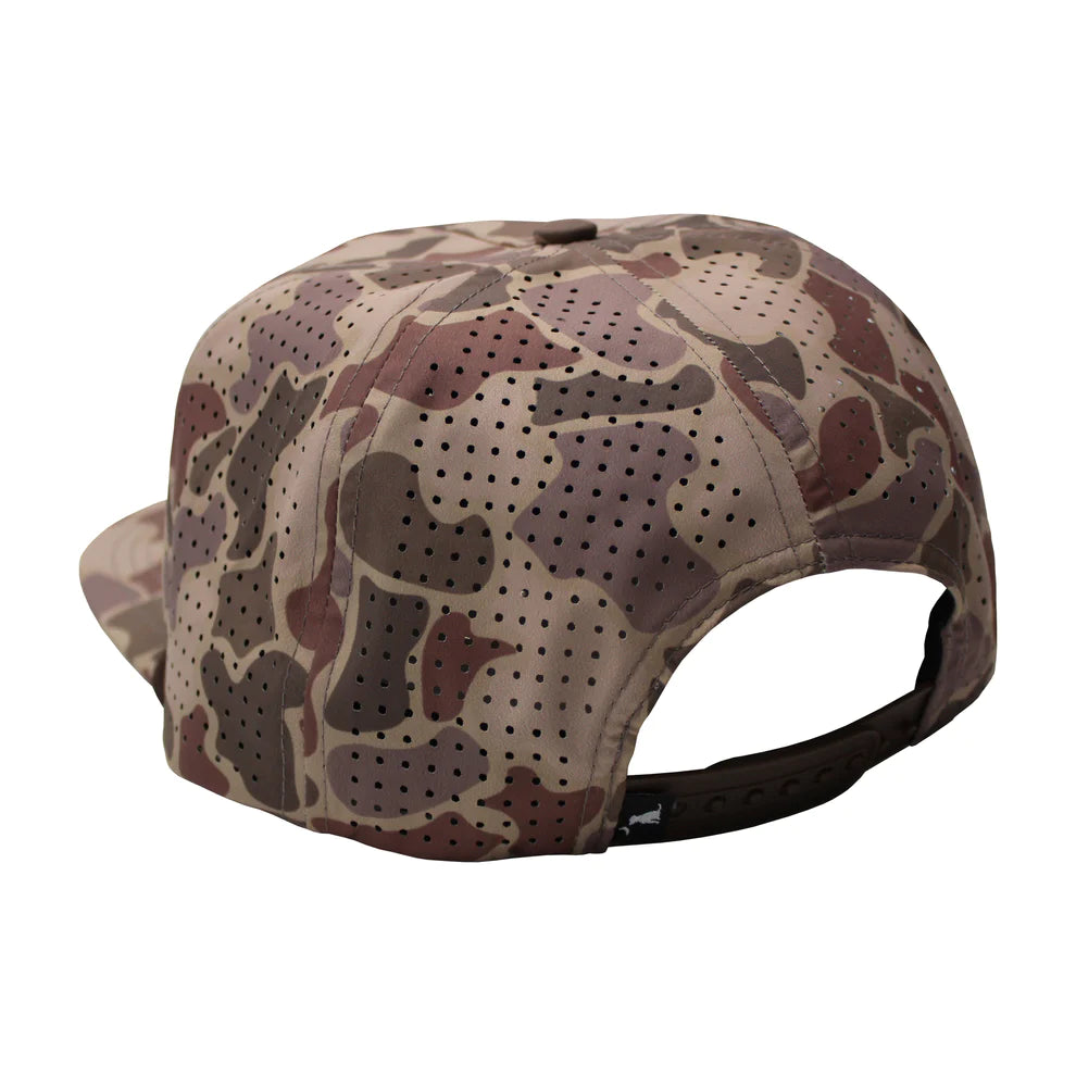 Local Boy Perforated Flat Brim Hat - Brown/Localflage