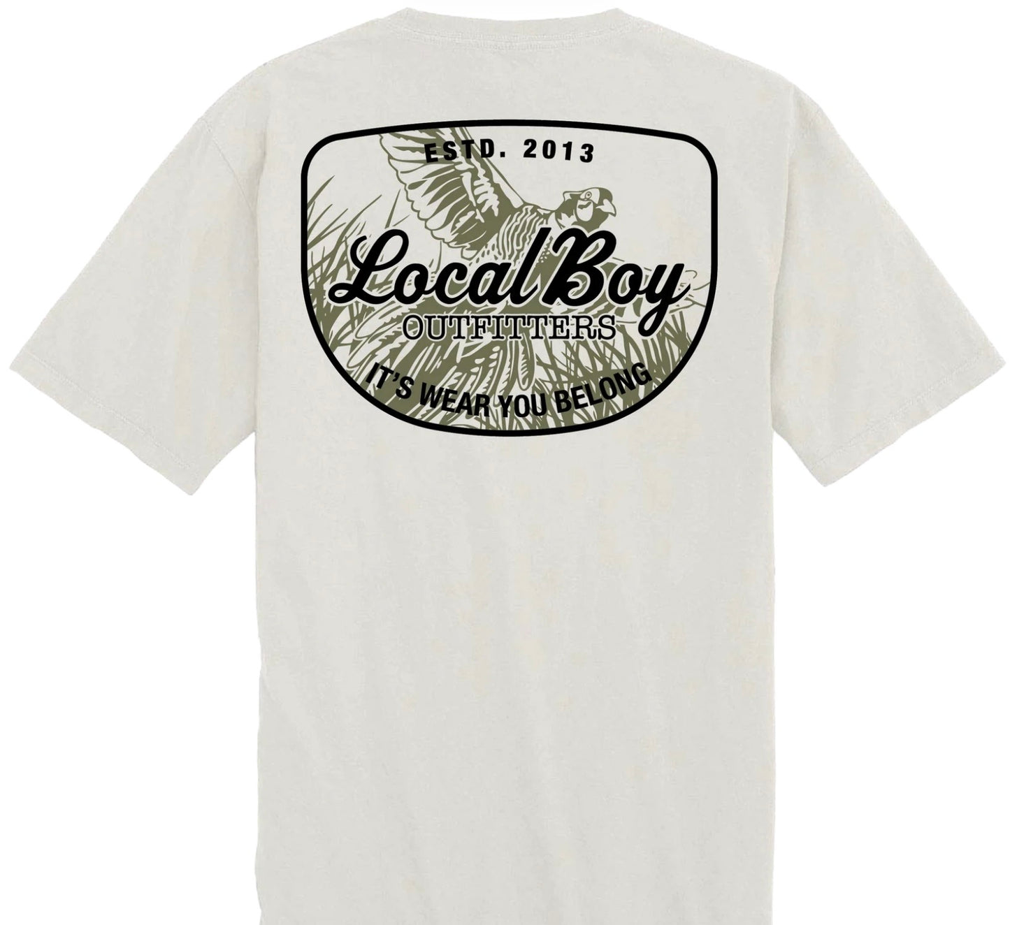 Local Boy Pheasant Patch SS Tee - Silver
