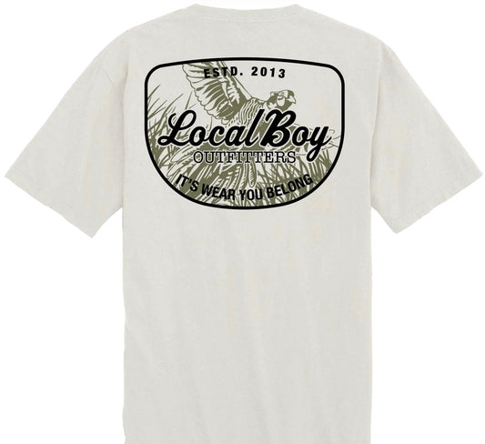Local Boy Pheasant Patch SS Tee - Silver