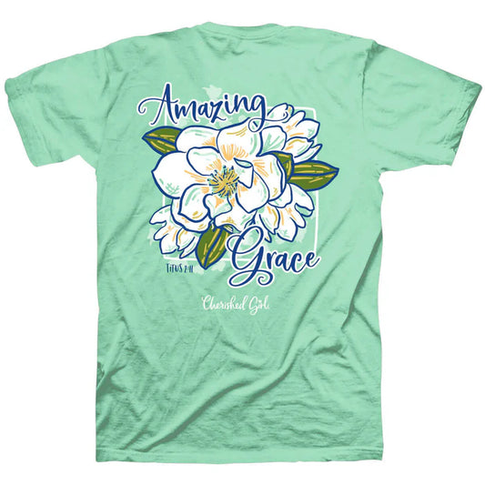 Cherished Girl Womens T-Shirt Amazing Grace