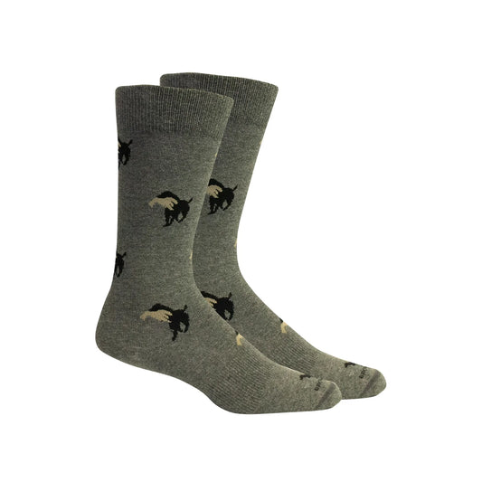 Brown Dog Church Socks- Grey Heather