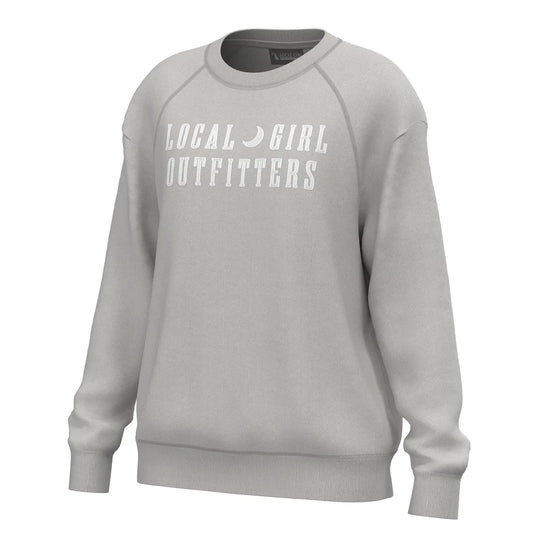 Local Girl Moon Cotton Crewneck - Light Sand