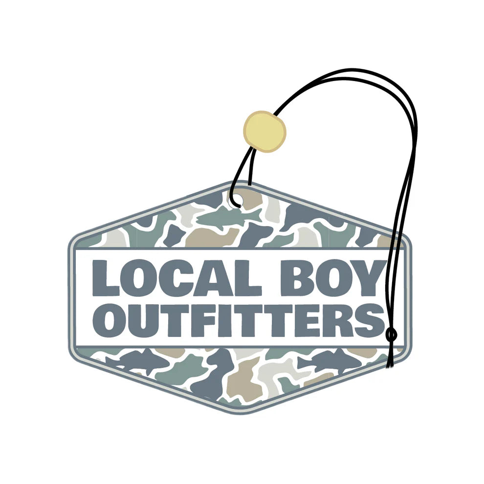 Local Boy Fish Camo Diamond Air Freshener - Black Ice Scent