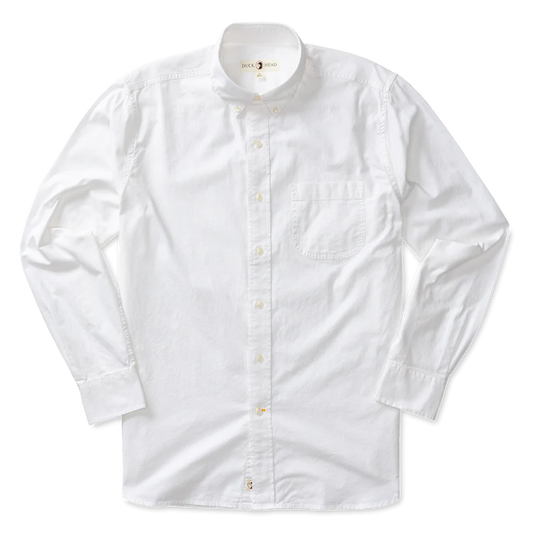 Duck Head Cotton Oxford Sport Shirt Morris Solid -White