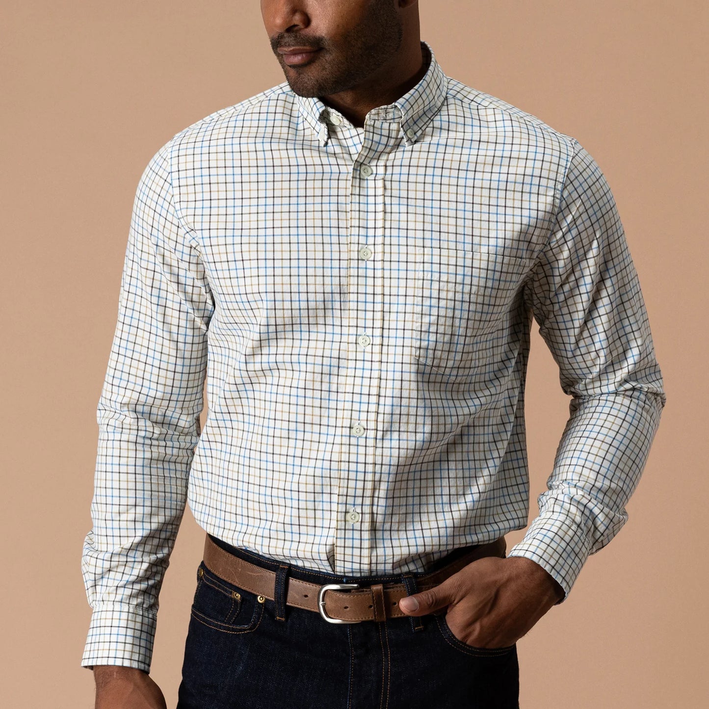 Duck Head Cotton Twill Sport Shirt - Wheatfield