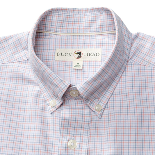 Duck Head Performance Poplin Sport Shirt - Coral