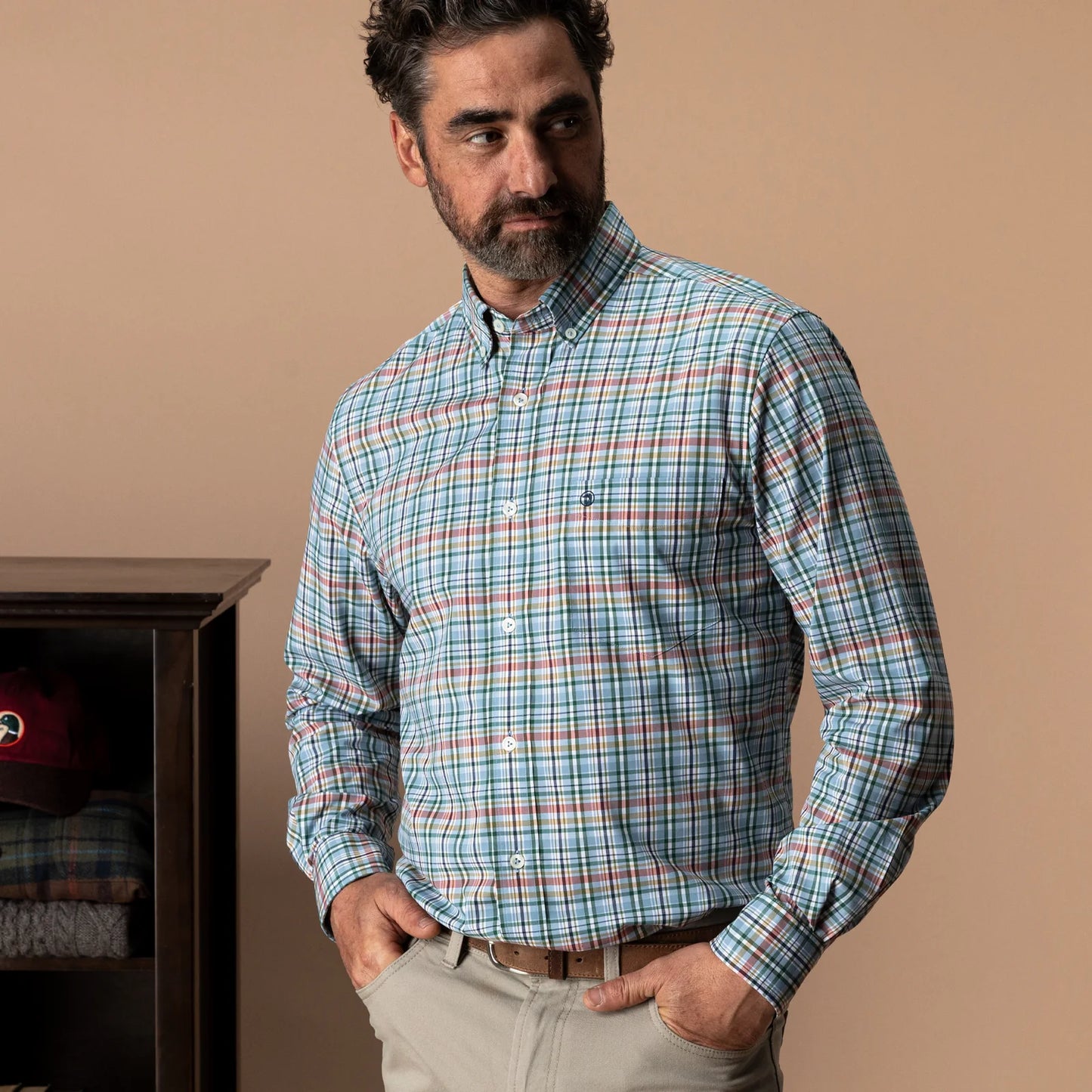 Duck Head Performance Poplin Sport Shirt - Windblown Sky